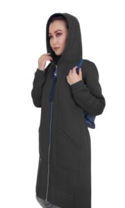 Długa bluza damska 085 czarna